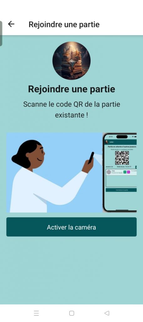 Rejoindre une partie sur l'application Grillé